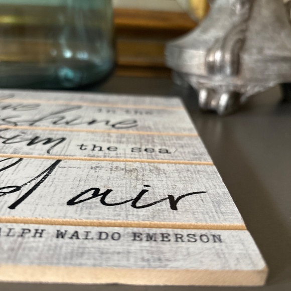 Wild air live in sunshine swim in the sea drink the wild air plaque Emerson - Picture 6 of 6